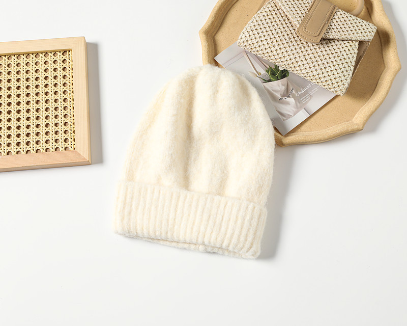 Womens  Hats | Cream Eyelash Knit Cuffed Beanie Accessories Hats